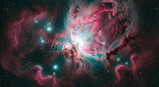 Cosmic Dust template: nebula clouds over a starfield