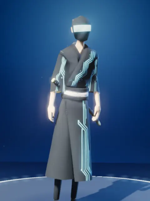 Cyber Ronin: a masterless duelist in a circuit-lit robe